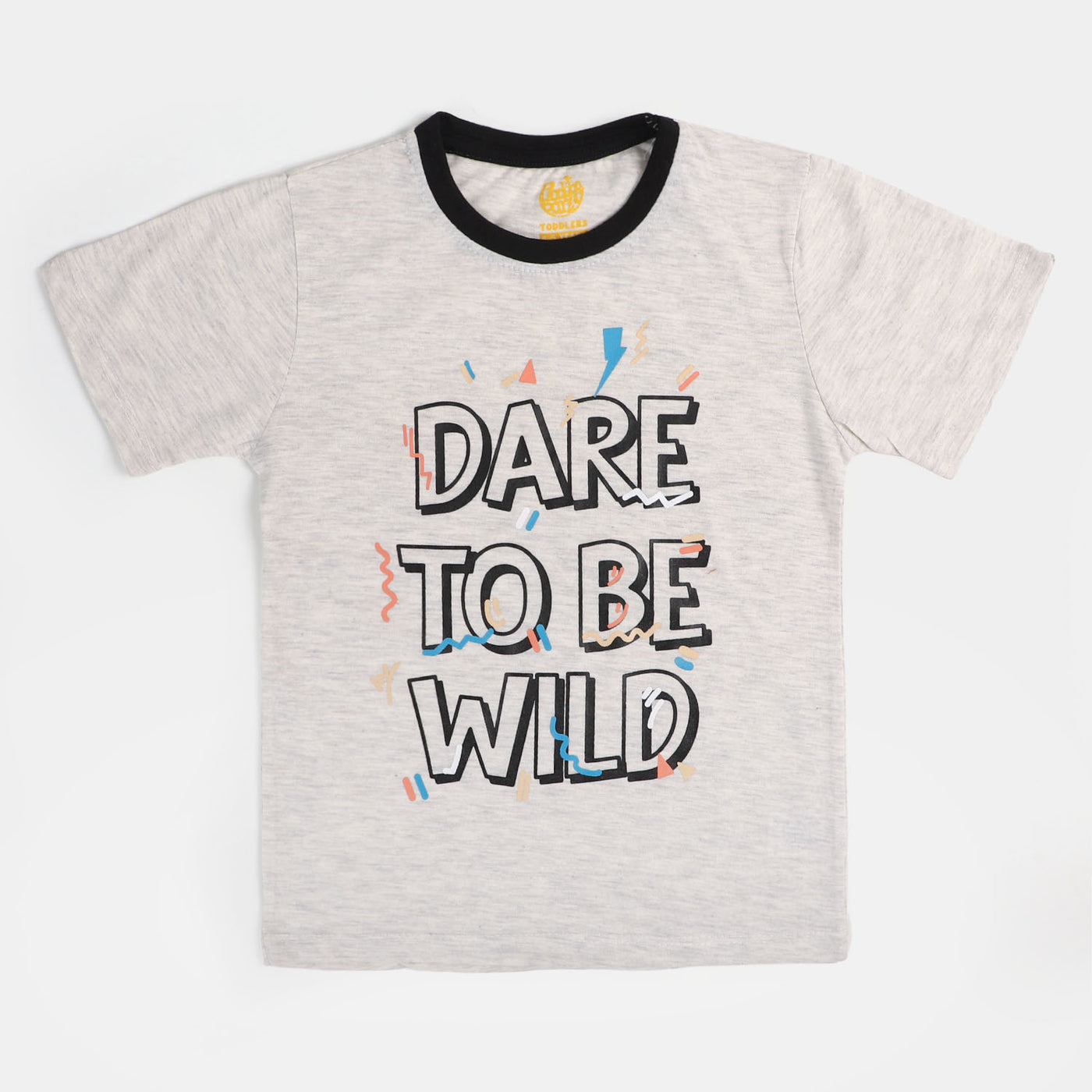 Boys Cotton T-Shirt Dare - Light Gray