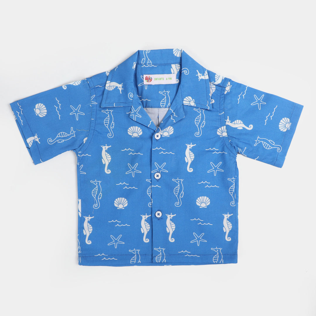Infant Boys Casual Shirt Sea Life-Blue