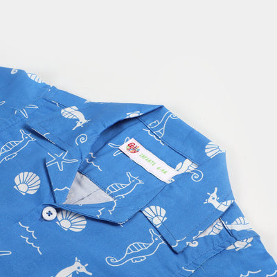 Infant Boys Casual Shirt Sea Life-Blue