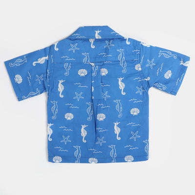 Infant Boys Casual Shirt Sea Life-Blue