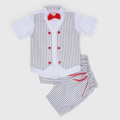 Boys suit 3 Pcs Stripes - GREY