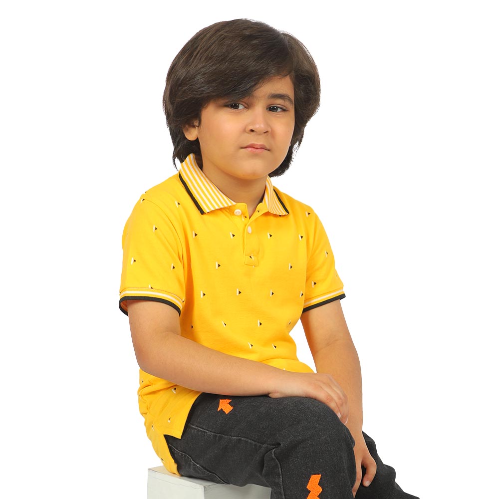Boys Polo Pyramid - Yellow