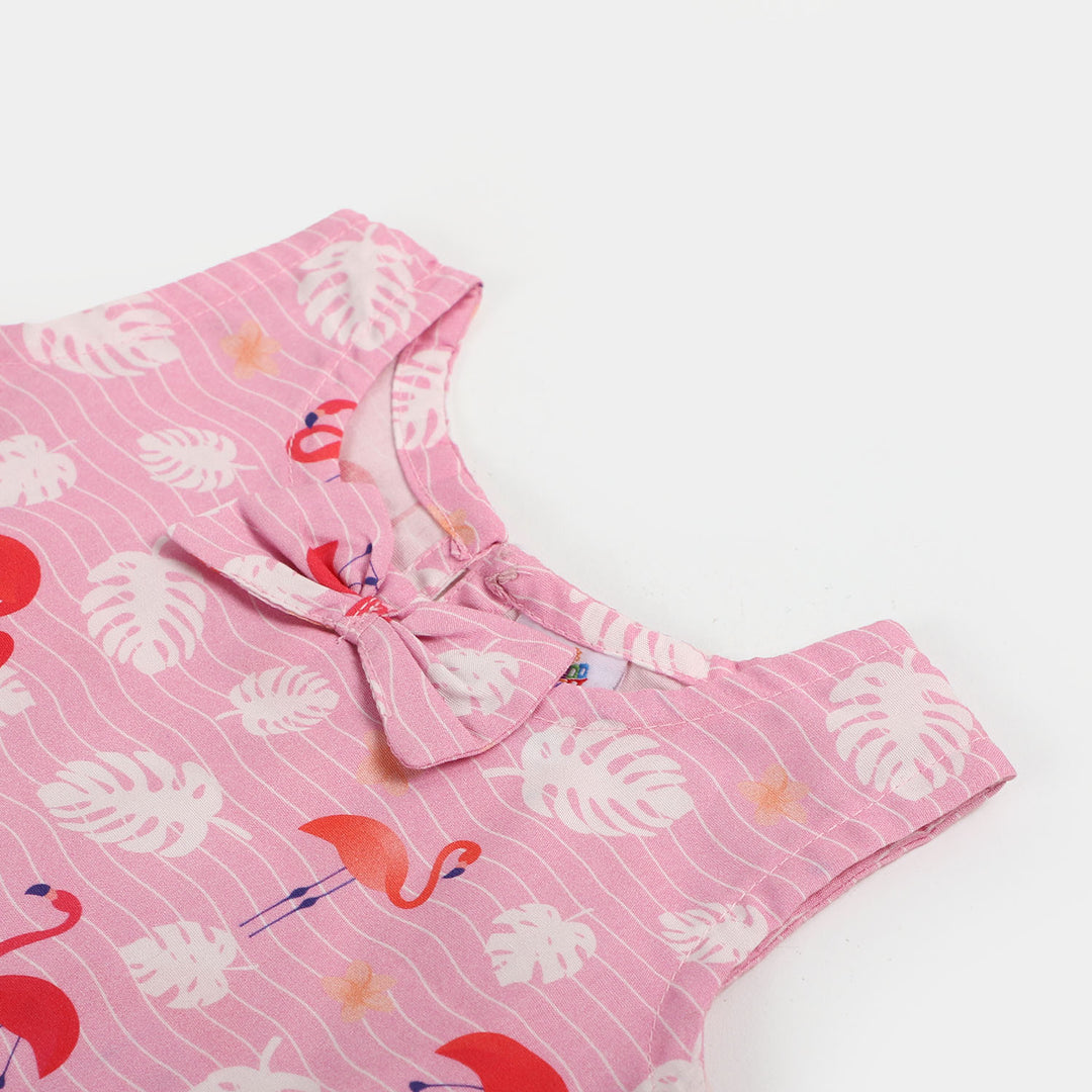 Infant Girls Woven Suit Flamingo - Pink