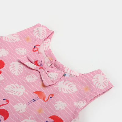 Infant Girls Woven Suit Flamingo - Pink