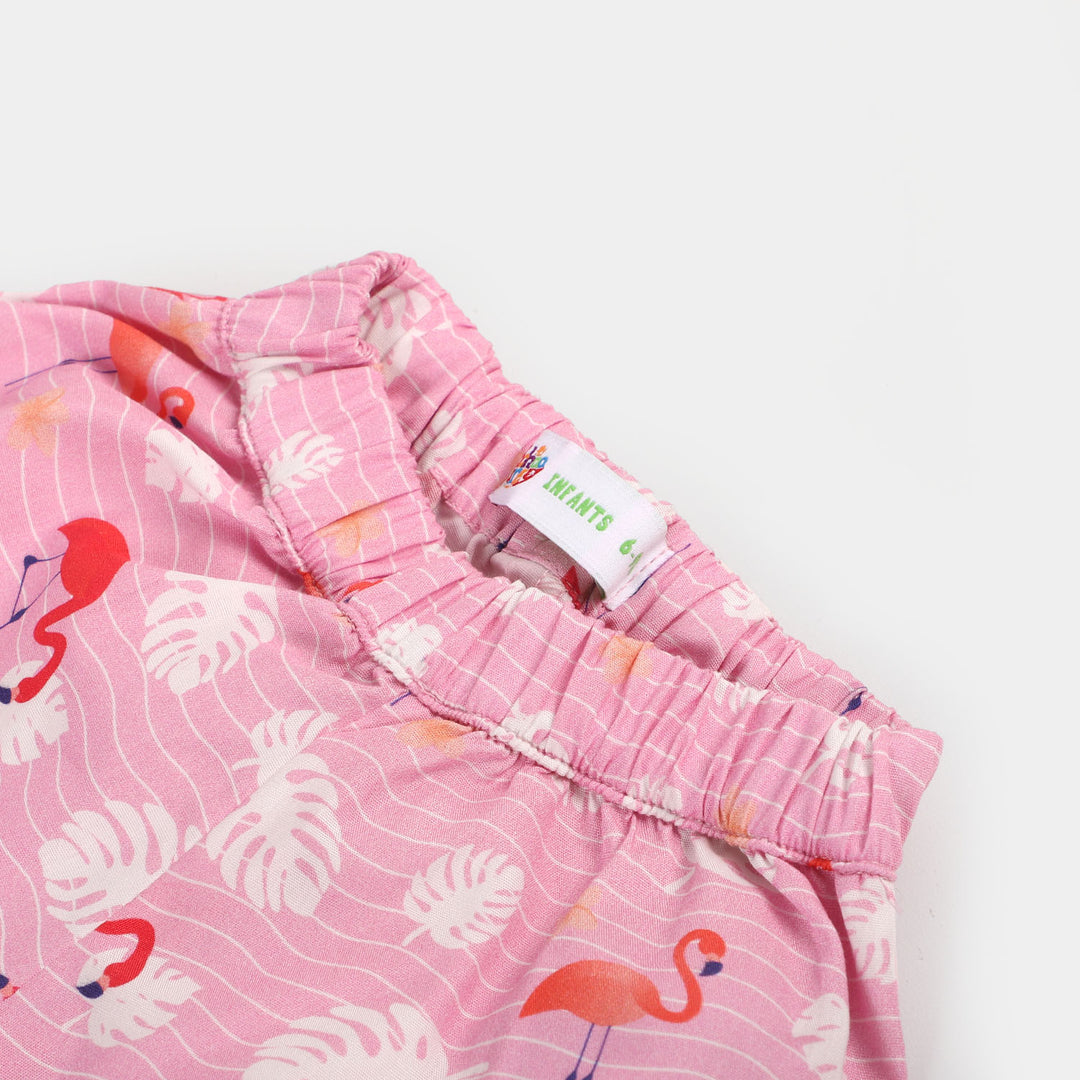 Infant Girls Woven Suit Flamingo - Pink