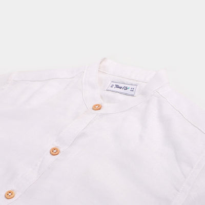 Teens Boys Cotton Casual Shirt - White