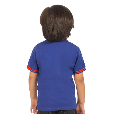 Boys Polo T-Shirt - Soda Blue