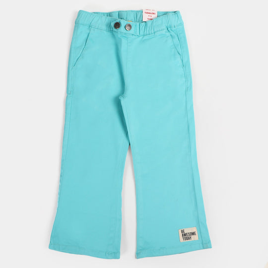 Girls Cotton Pant Awesome Today - SKY BLUE