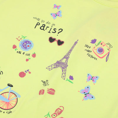 Girls T-Shirt Paris City - A.lime