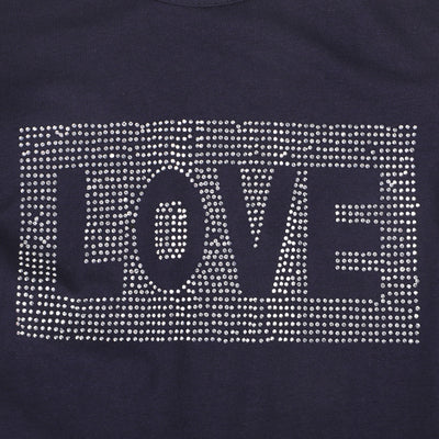 Girls T-Shirt Love - Navy Blue