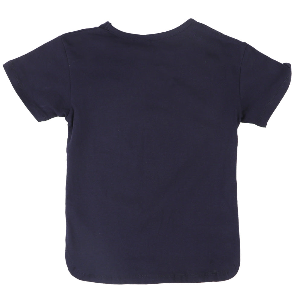Girls T-Shirt Love - Navy Blue