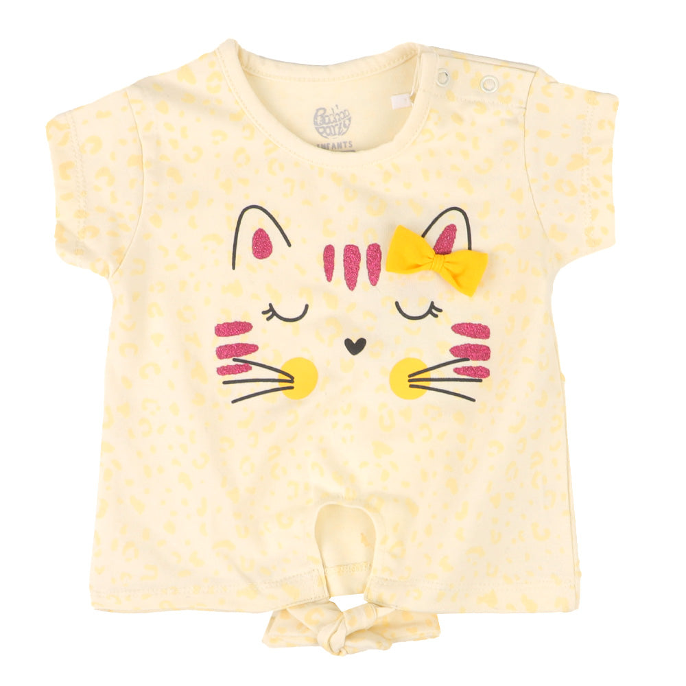 Infant Girls T-Shirt Cat - Papyrus