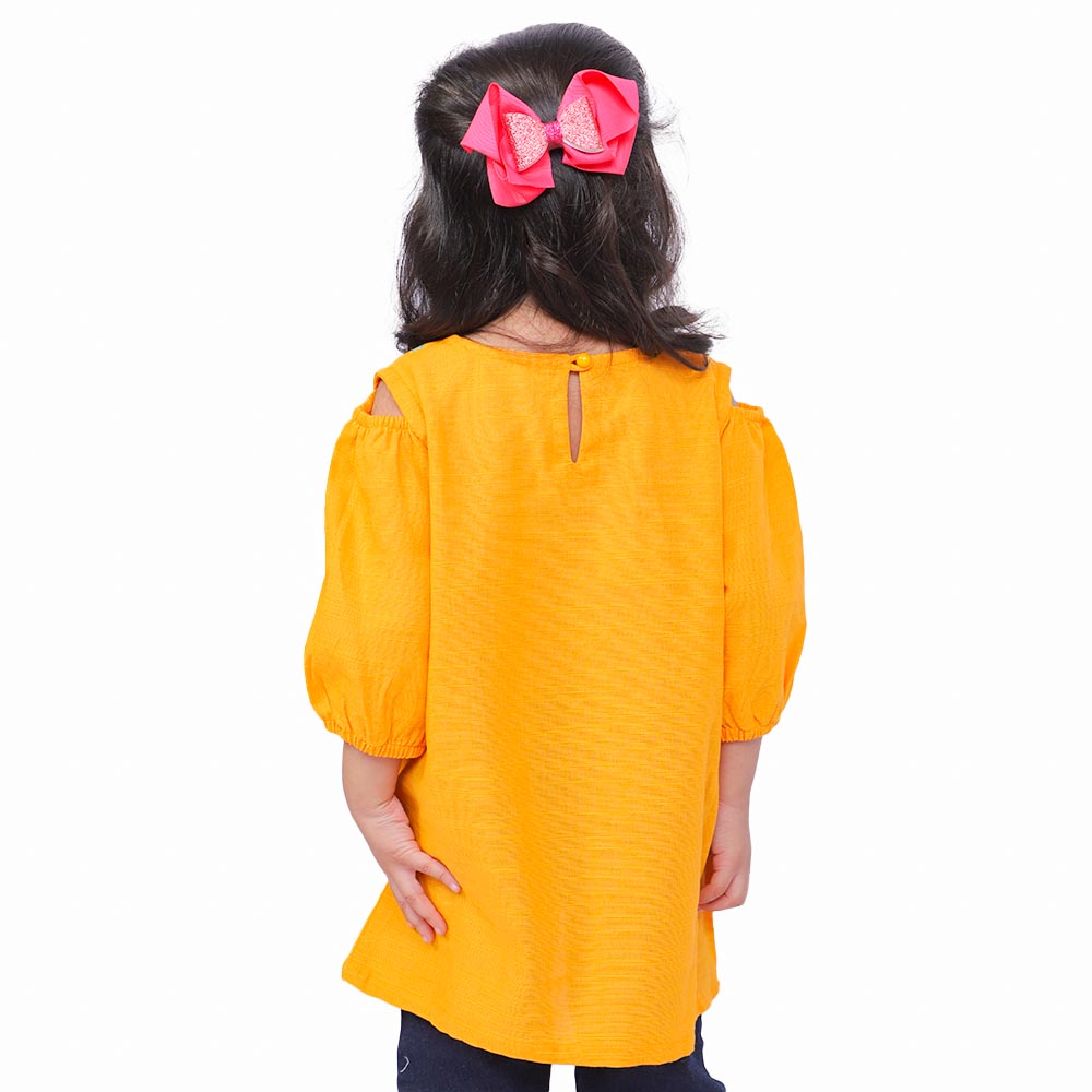 Girls  Embroidered Top Mix Fruits - Meri Gold