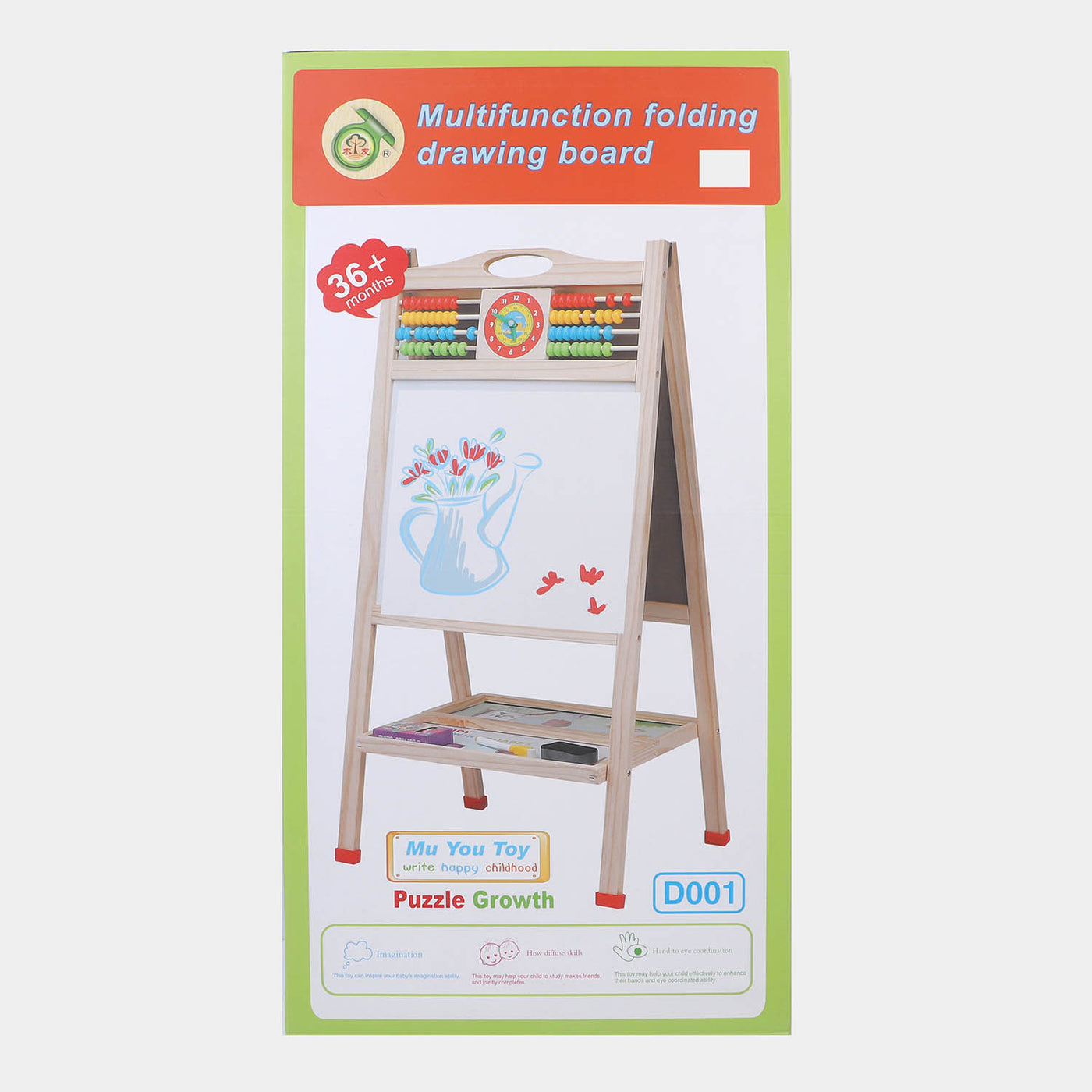 Wooden Double-sided Multifunctional Writing Drawing Board Large Bracket