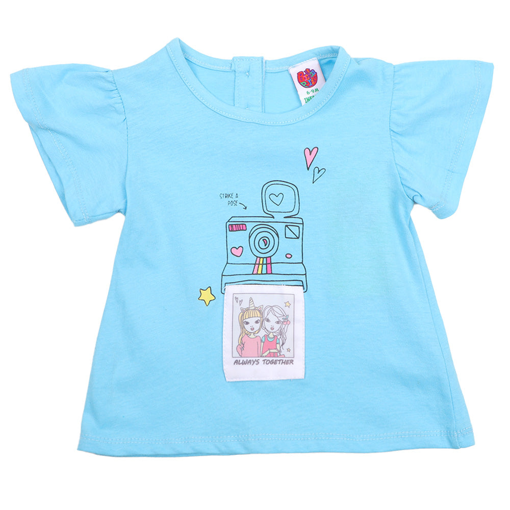 Infant Girls T-Shirt Together - Light Blue