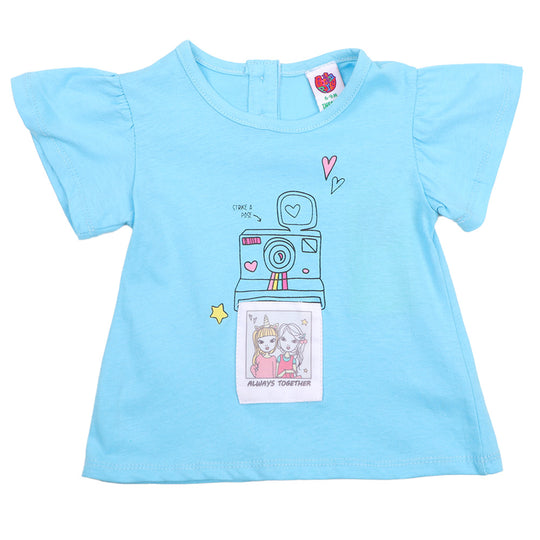 Infant Girls T-Shirt Together - Light Blue
