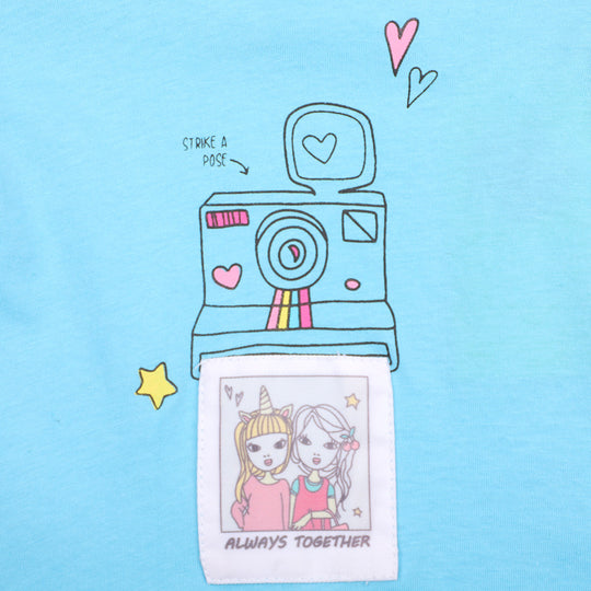Infant Girls T-Shirt Together - Light Blue