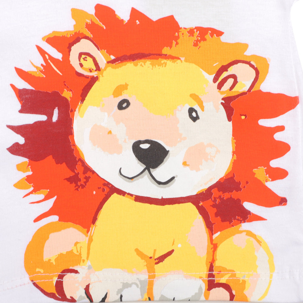 Infant Boys T-Shirt My Tail - White