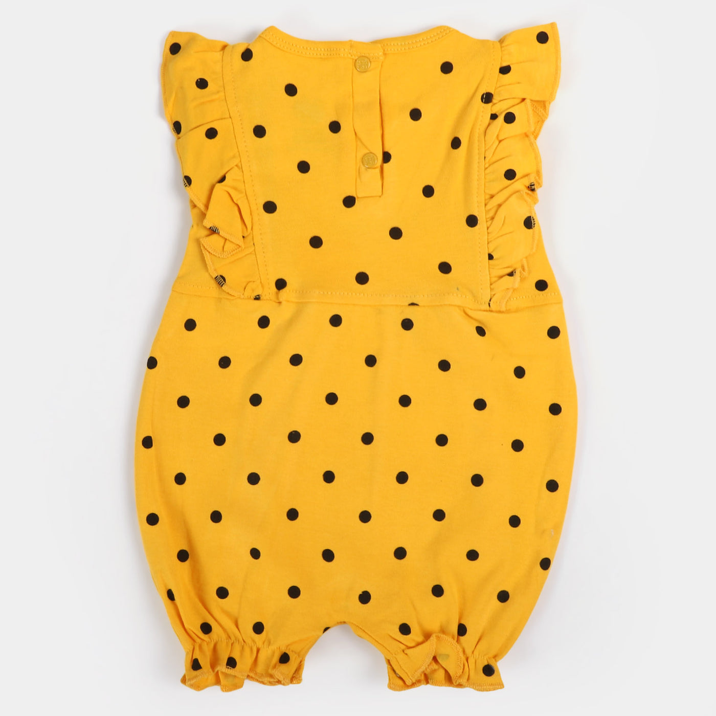 Infant Girls Knitted Romper We Need Love | Yellow