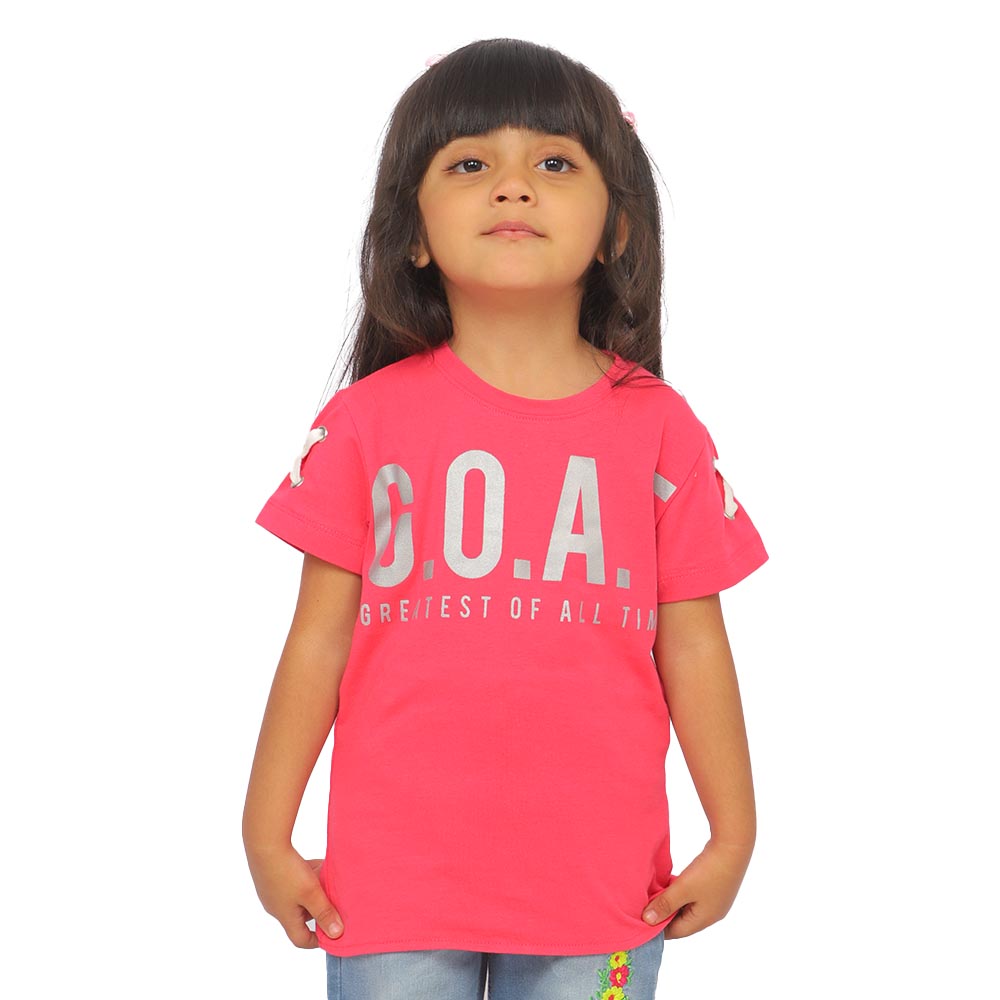 Girls T-Shirt G.O.A.T - Pink