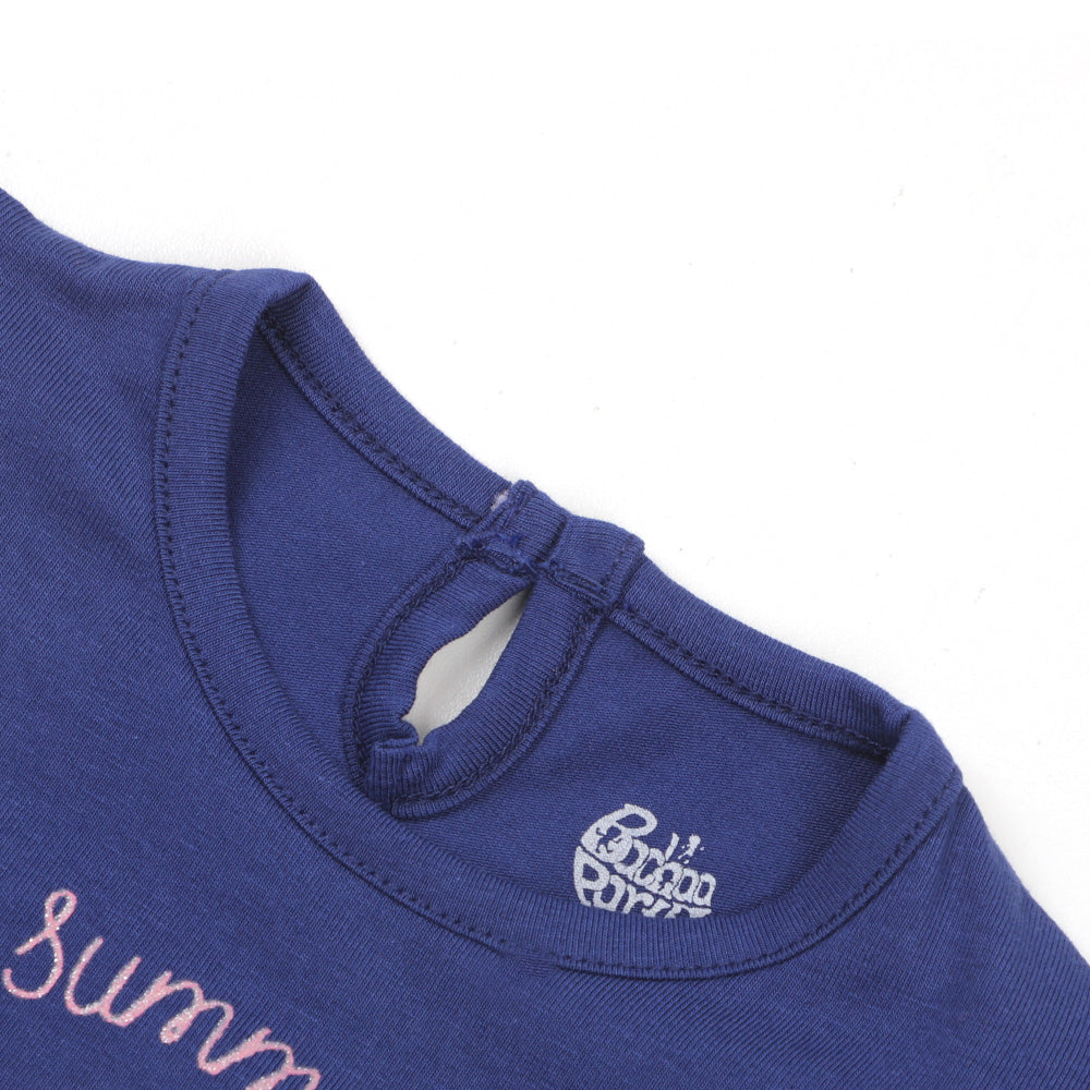 Infant Girls T-Shirt Summer Lovin - Navy Blue