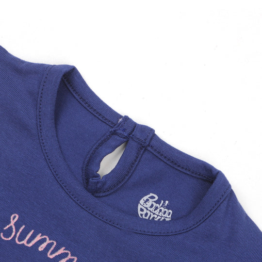Infant Girls T-Shirt Summer Lovin - Navy Blue
