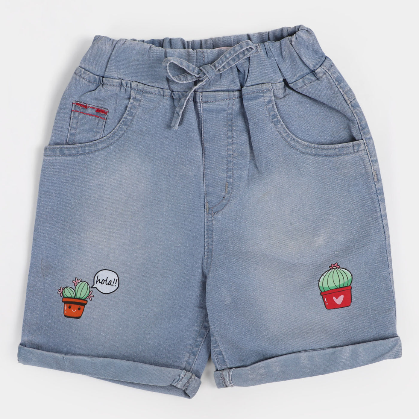 Girls Denim Short Cactus | LIGHT BLUE