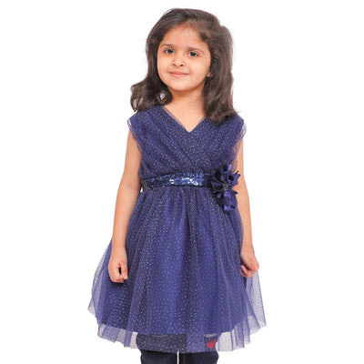 Girls Frock Fancy Beauty - Navy