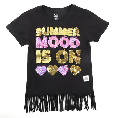 Girls T-Shirt Summer Mood - BLACK