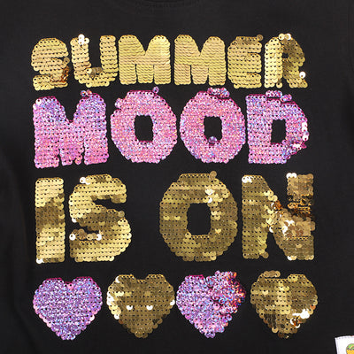 Girls T-Shirt Summer Mood - BLACK