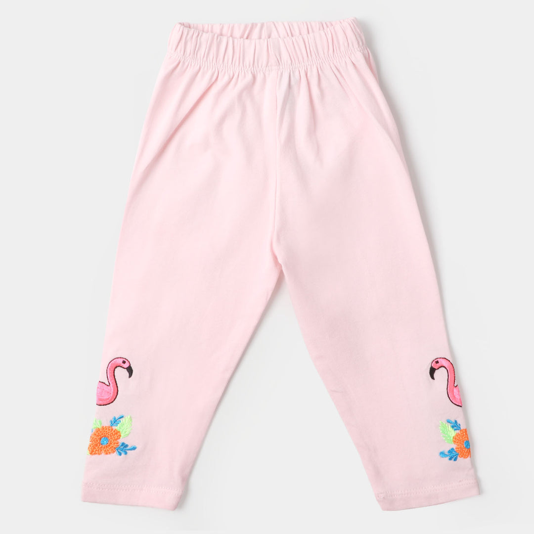 Infant Girls Embroidered Tights Flamingo - Mary Rose