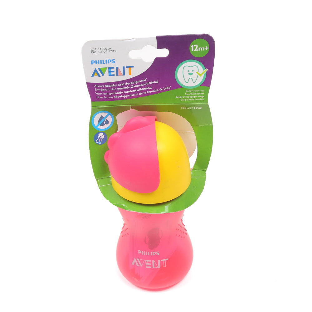 Philips Avent Straw Cup Pink - 300ml (SCF798/00)