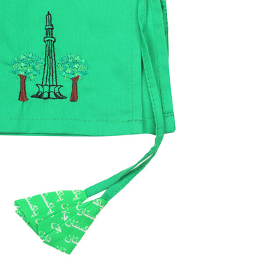 Girls Embroidered Kurti Minar-e-Pakistan - Green