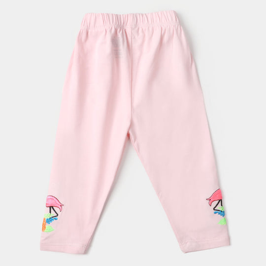 Infant Girls Embroidered Tights Flamingo - Mary Rose