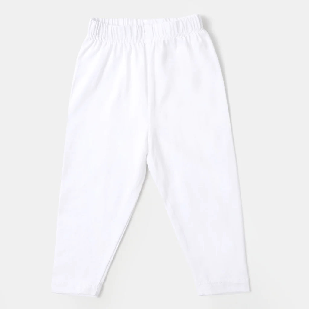 Boys Viscose Basic Pajama - White