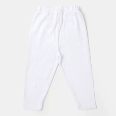 Boys Viscose Basic Pajama - White