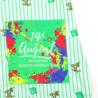 Girls Digital Print Kurti Dil Dil Pakistan - Green
