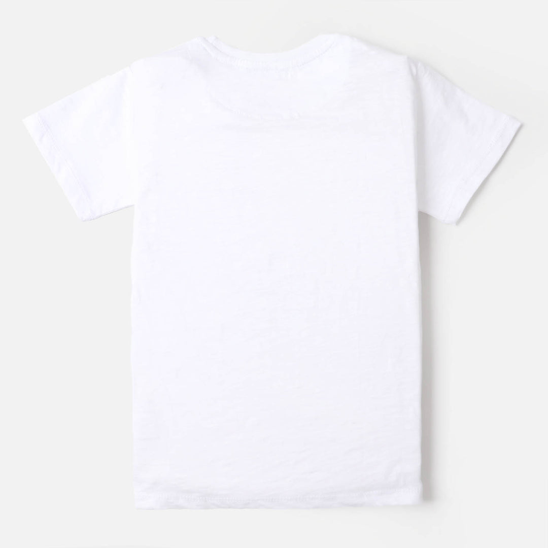 Girls Cotton T-Shirt Paradise - White