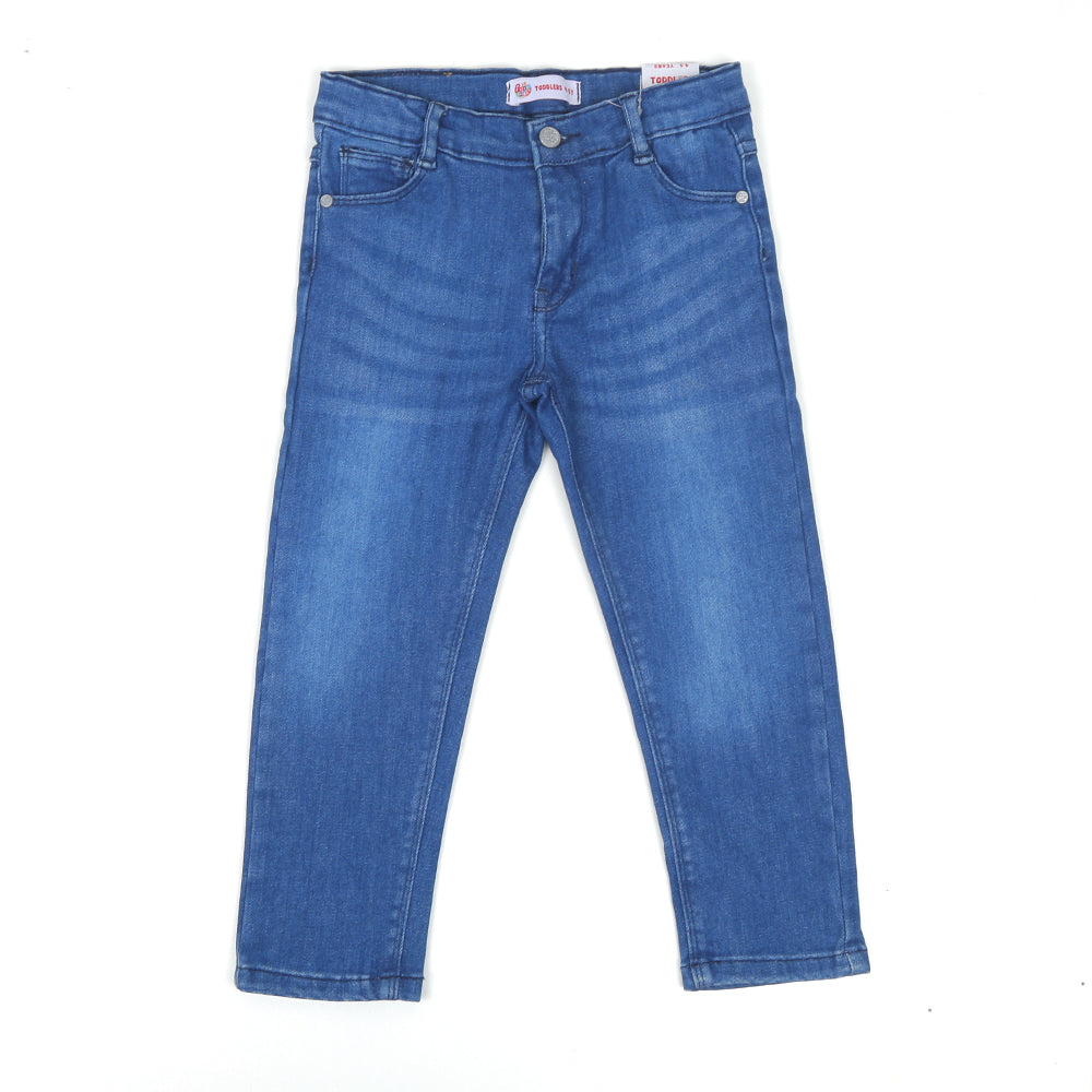 Denim Basic Pant For Boys - Mid Blue