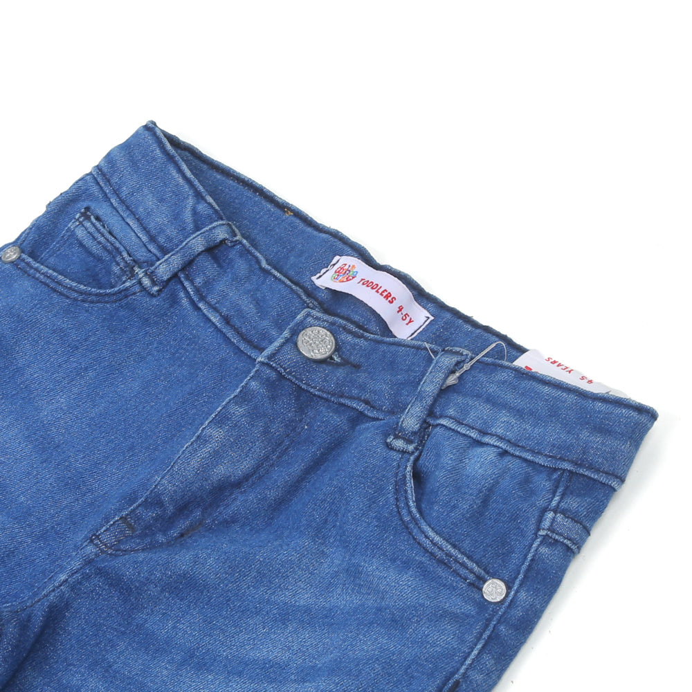 Denim Basic Pant For Boys - Mid Blue