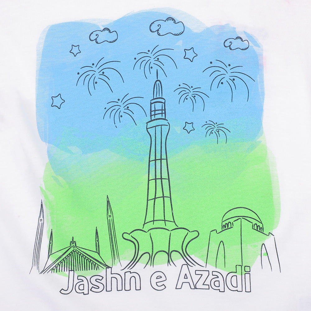 T-Shirt Pakistan Jashn-e-Azadi - White