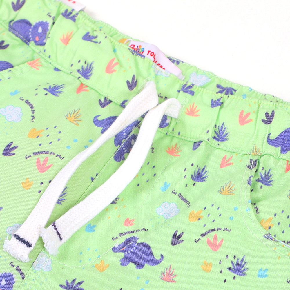 Boys Short Cotton Rhino Park - Green