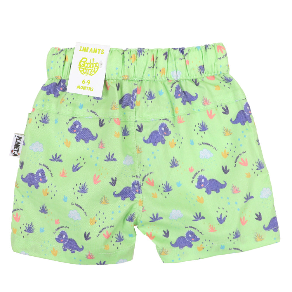 Infant Boys Short Cotton Rhino Park - Green