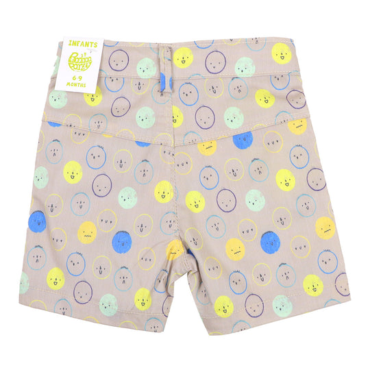 Infants Boys Short Cotton AOP FACE - Chino