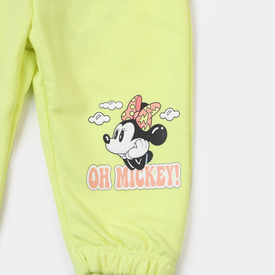 Infant Girls Terry Pajama Character- Sharp Green