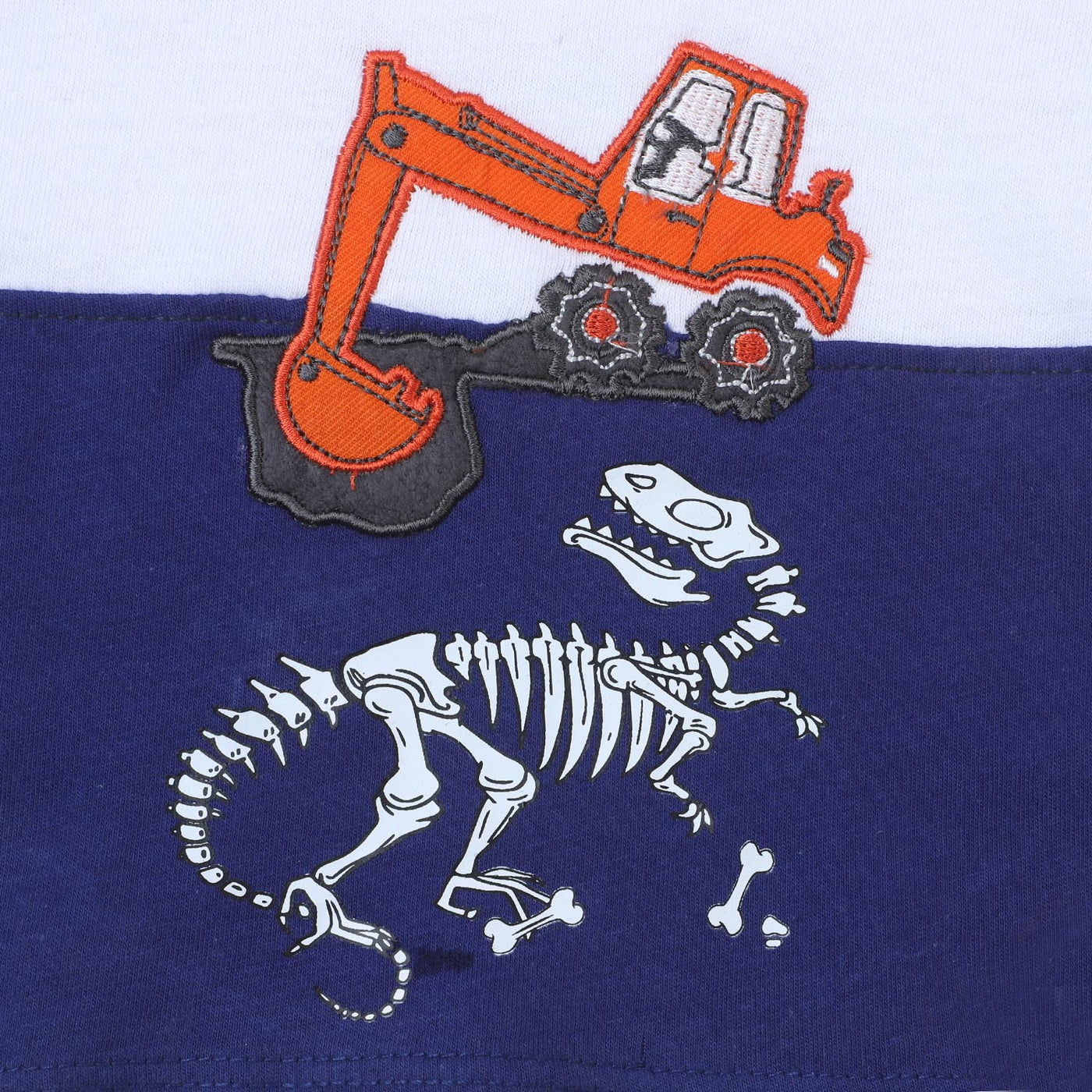 Infant Boys Cotton T-Shirt Dino Search - Spa Retreat