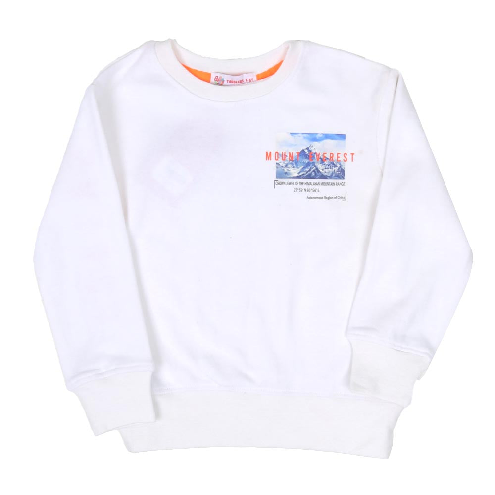 Sweatshirt For Boys - White