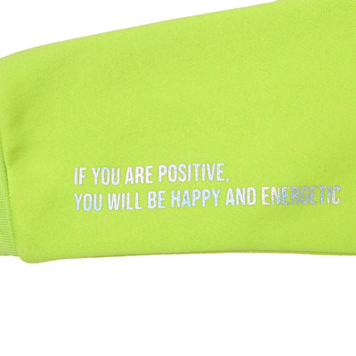 Girls 2 Piece suit Fleece Positivity - Neon Green