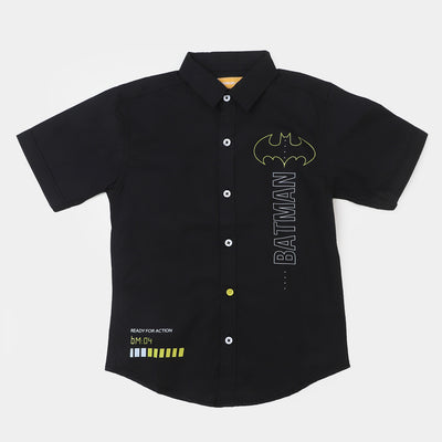 Boys Cotton Casual Shirt Character - BLACK