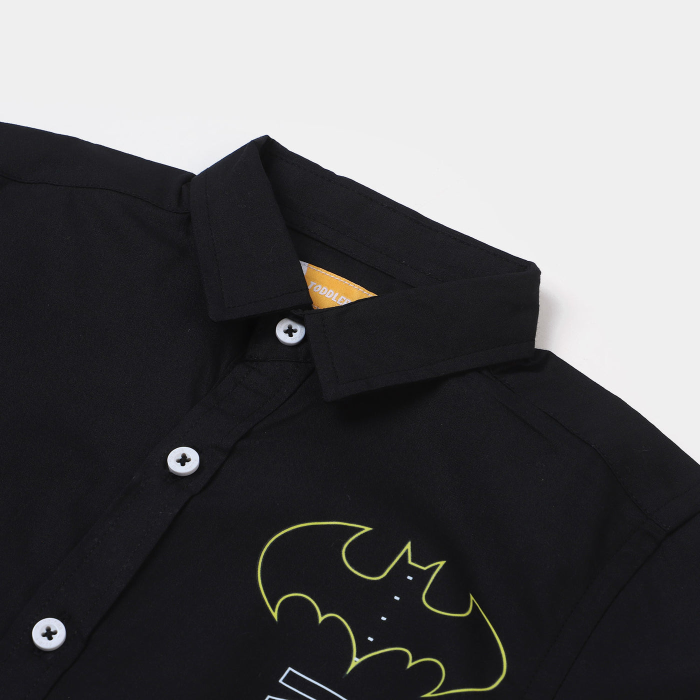 Boys Cotton Casual Shirt Character - BLACK